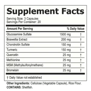 ExaFlex supplement facts